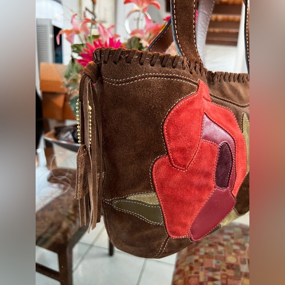 Coach 06 #9258 Soho Floral Suede Poppy Tote! - Picture 11 of 11